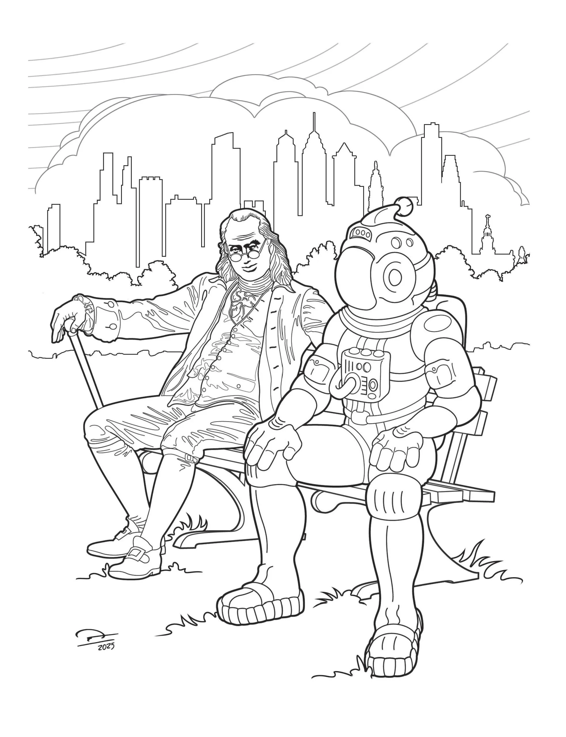 illustration portraying the day Chad's parents adopted him.