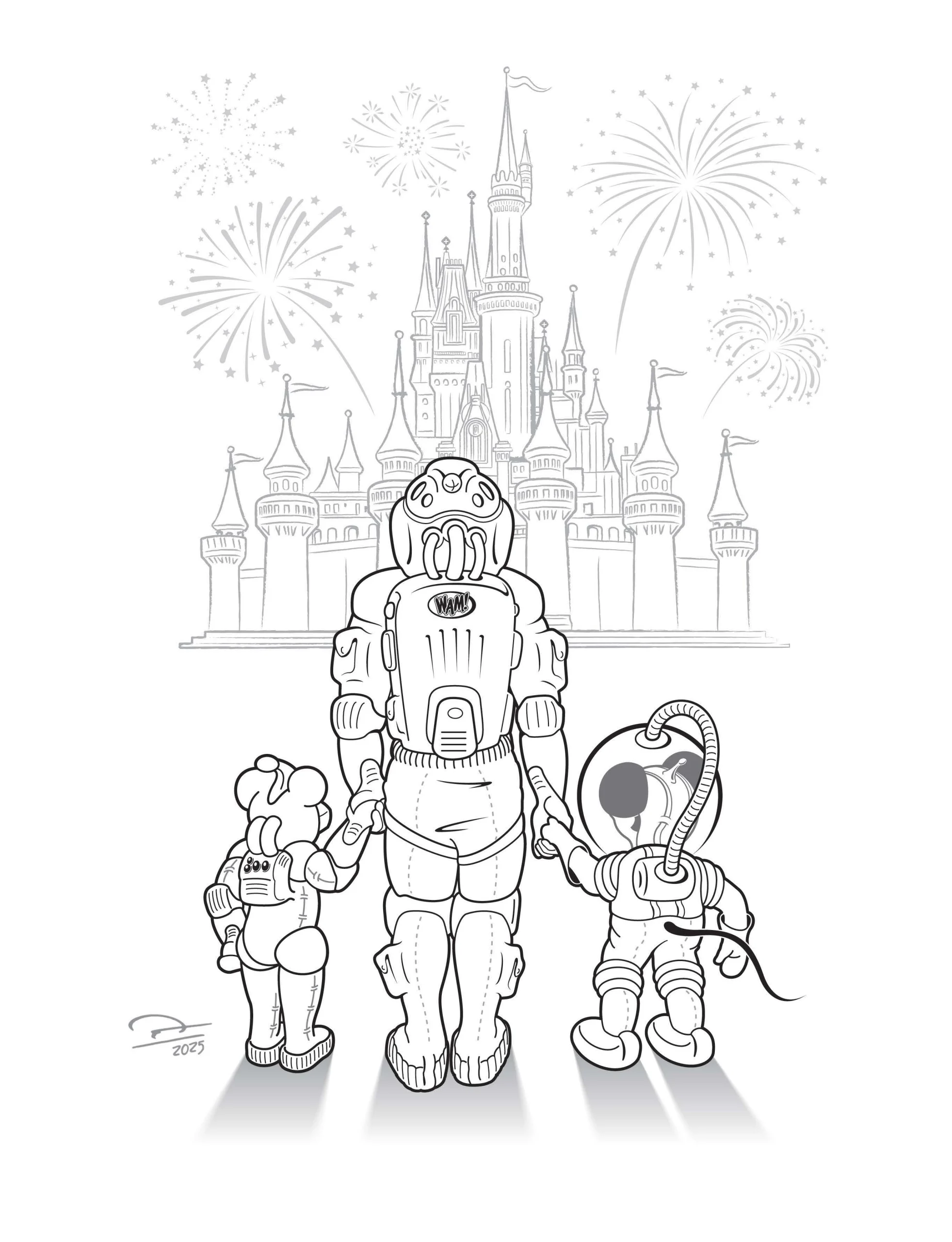 illustration portraying the day Chad's parents adopted him.