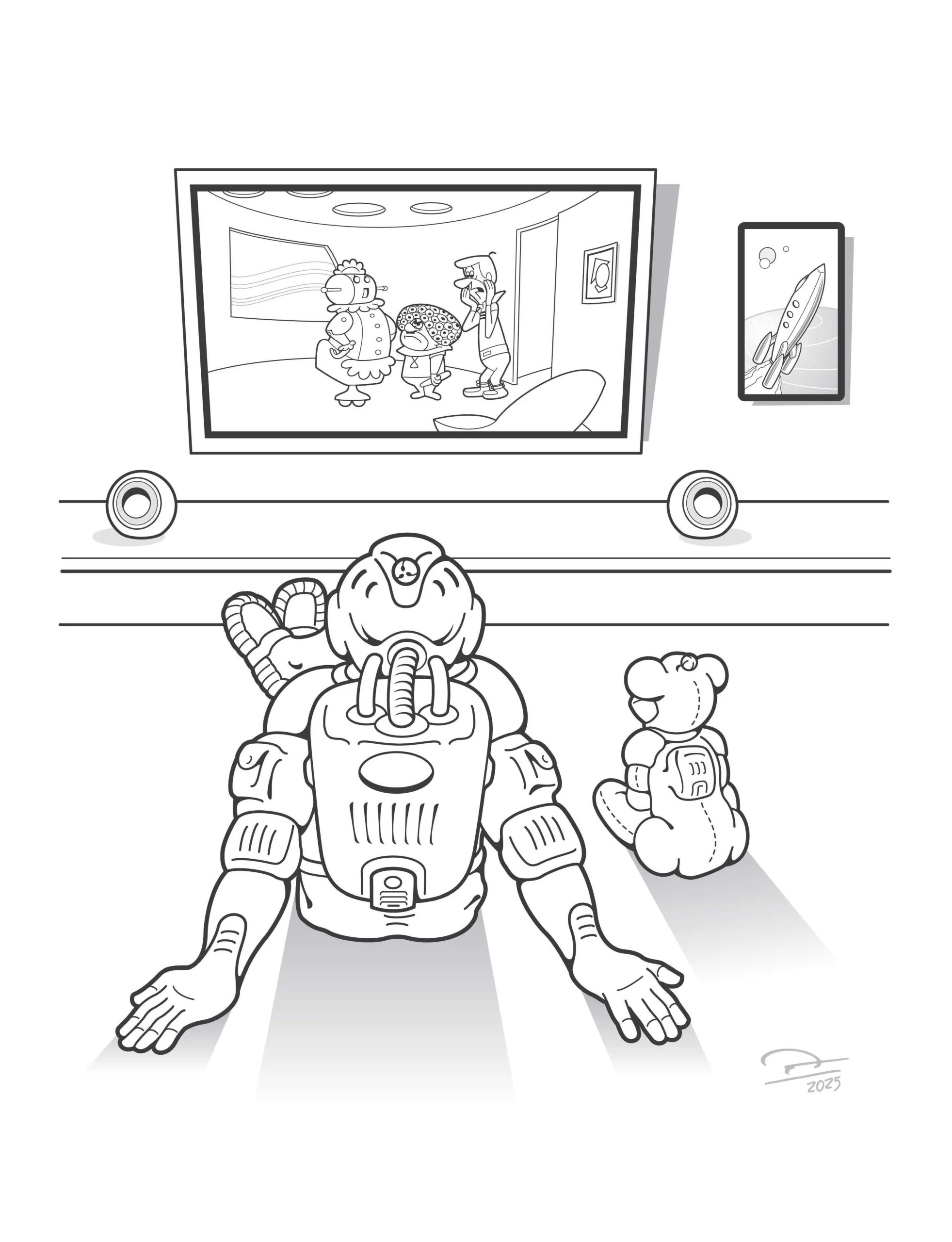 illustration portraying the day Chad's parents adopted him.