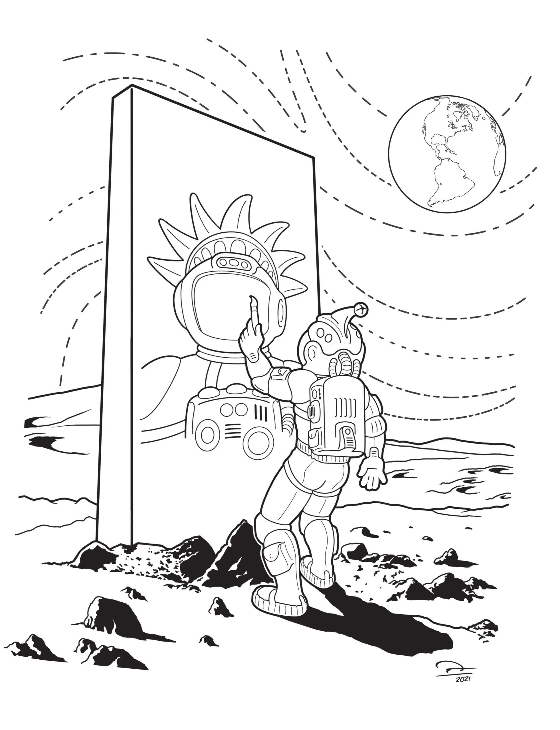 illustration portraying the day Chad's parents adopted him.
