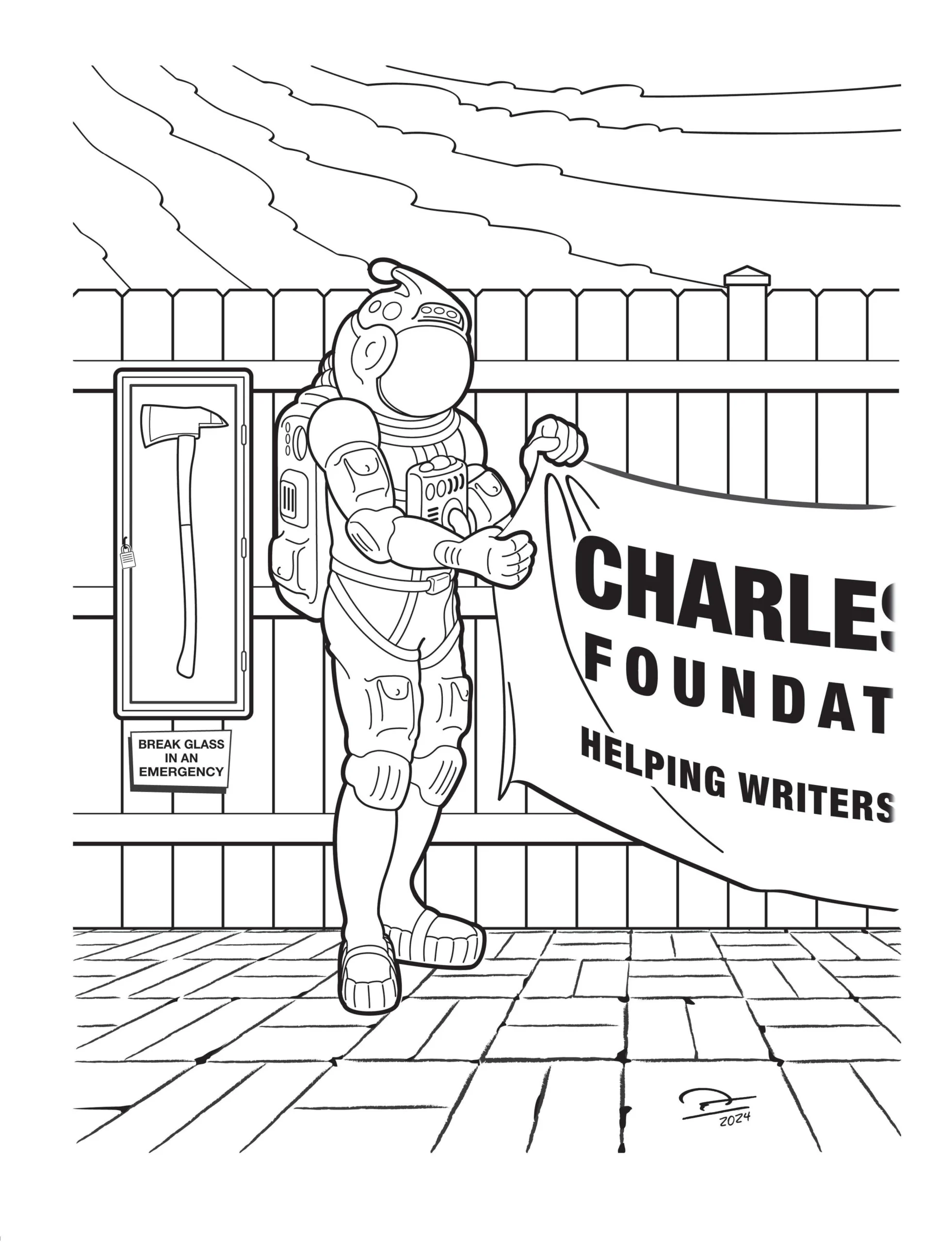 illustration portraying the day Chad's parents adopted him.