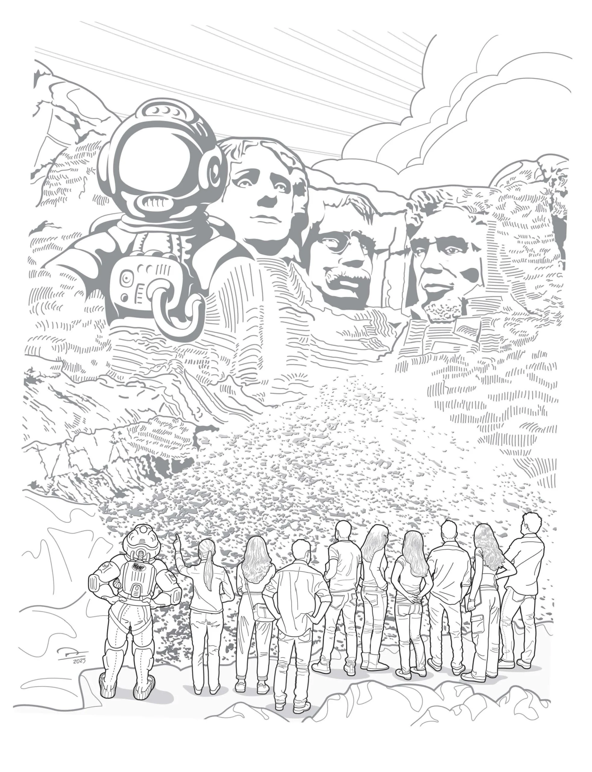 illustration portraying the day Chad's parents adopted him.