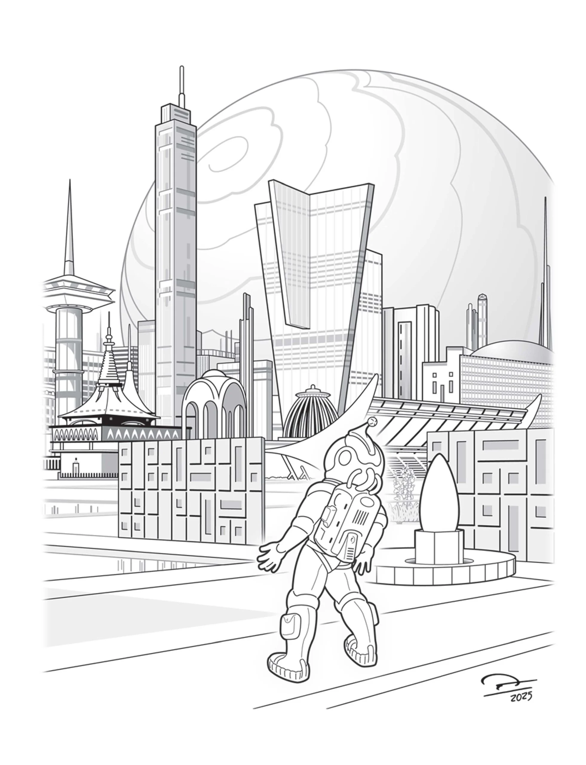 WAM! marvels at the central city on Eminiar VII from Star Trek: The Original Series episode - In the Wink of an Eye